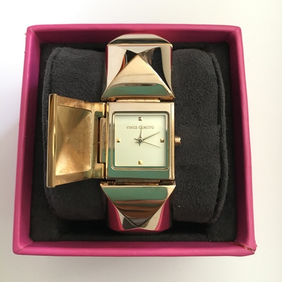 Gold Pyramid Covered Bracelet Watch - Picture 2 of 6